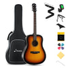 🔥Donner 41 inch Maghony Acoustic Guitar 4/4 Dreadnought Guitars +String Gig Bag