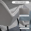 Modern Accent Chair Velvet-Feel Upholstered Lounge Armchair Grey