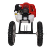43cc Gas Power Hand Held Walk Behind Sweeper Broom Cleaning Driveway Turf Grass