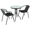 Garden Bistro Patio Furniture Set Folding Table Chairs Outdoor Indoor Rattan NEW