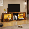 LED TV Stand Cabinet with Shelves Storage Unit Modern Entertainment RGB Lights