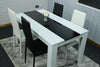 Dining Table Set and 6 4 black white Leather chairs kitchen table set of 4 or 6