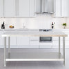 Modern Kitchen Worktop Work Table /Ledge Stainless Steel Work Bench uk