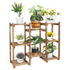 Small Medium Large Multi Tier Tiered Plant Stand Carbonized Shelf Holder Flower