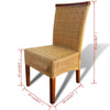 Dining Chairs 4 pcs Rattan Brown B3R7