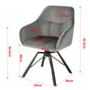 1/2/4/6x Velvet Padded Dining Chair w/ Backrest Lounge Kitchen Swivel Armchair