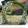 Heavy Duty Raised 2-Legs Base Round Metal Wedding Arch Backdrop Stand Stage Show