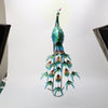 Colourful Peacock Metal Birds Garden Ornament Sculpture Friendly Features Decor