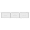 Wooden Wall Mounted Shelf Drawer Floating Bedside Table Shelf Cabinet Nightstand