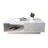 Modern High Gloss Rectangular Coffee Tea Table Storage Living Room White UK
