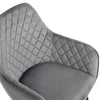 Dining Chairs Velvet Tub Chairs with Soft Padded Backrest and Arms Grey 2/4/6pcs