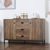 Industrial Sideboard, Storage Cabinet, Accent Cupboard Distressed Brown