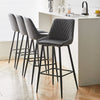 2X Modern Bar Stools Velvet Breakfast Stool Kitchen Pub Chair Metal Leg