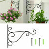 4Pcs Metal Hanging Basket Brackets Outdoor Garden Plant Hanger Hook Wall Decor