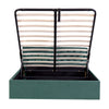 4ft6 Upholstered Bed Frame Fabric Gas Lift Ottoman Storage Beds in Double Green
