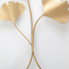 Gold Ginkgo Leaf Wall Hangings Metal Leaves Wall Background Sculpture Home Decor