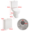 Modern Close Coupled Toilet Bathroom White Ceramic Soft Close Seat WC Pan Home