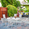 7 Piece Garden Dining Set w/ Dining Table and Chairs for Backyard Grey