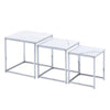 NICEME Nested Tables Set of 3, 3pcs Square Side Table End Table for Living Room