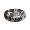Modern Bathroom Countertop Basin Sink Oval Marble Effect Ceramic Vanity Bowl