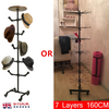 7-Tier Rotating Shop Display Rack Cap Jewelry Holder/10-Hook Hat Display Rack