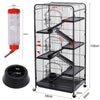 Large 6 Levels Tall Rat Ferret Chinchilla Squirrel Cage Rodent Hutch with Wheels