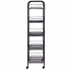 5 Tiers Shelf Salon Beauty Trolley Spa Storage Rolling Cart for Kitchen Bathroom