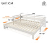 3FT Single Size Daybed Cabin Bed Guest Bed Sofa Bed Frame Trundle Bed White QS