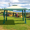 4 x 4m Pop up Outdoor Garden Gazebo Canopy Party Tent Patio Shelt 2-Tier Roof