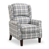 ONPNO Tartan Reclining Chairs Wing Back Armchair For Living Room Grey