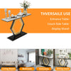 120cm Console Table Hall Marble Tabletop Geometric Base Accent Desk Storage