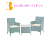Outdoor Rattan Garden Furniture 3PCS Bistro Set Patio Wicker Table & Chair Set.