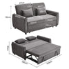 Convertible 2 Seater Sofabed Linen Couch Recliner Settee Double Sleeper Loveseat