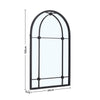 Large Window Garden Mirror Metal Arch Frame Indoor Outdoor Floral Decor UK