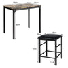 3PCS High Table & Chair Set Bar Kitchen Dining Breakfast Furniture Padded Stools