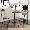 Set of 2 Bar Stools 360° Swivel Padded Counter Height Chair Kitchen Dining Stool
