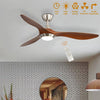 52" Reversible Ceiling Fan With LED Light 5 Speed Setting Remote Control Timer