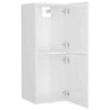 vidaXL Bathroom Cabinet High Gloss White 30x30x80 cm Chipboard GF0