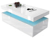 Wooden LED Coffee Table With Storage 2 Drawers Living Room Furniture High Gloss