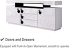 Modern TV Stand High Gloss Unit Cabinet With RGB LED Light 2 Doors & 3 Drawers
