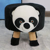 Animal Footstool Upholstered Padded Stool Pouffe Seat Chair Sturdy Wooden Legs