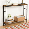 Slim Hallway Console Table Narrow Industrial Display Unit Desk Sideboard Metal