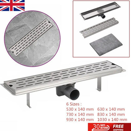 Linear Shower Drain Line Stainless Steel Bathroom Floor Shower Wetroom Channel