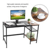 Computer Desk Writing Study Table w/Shelves Office Home Workstation Wood Metal