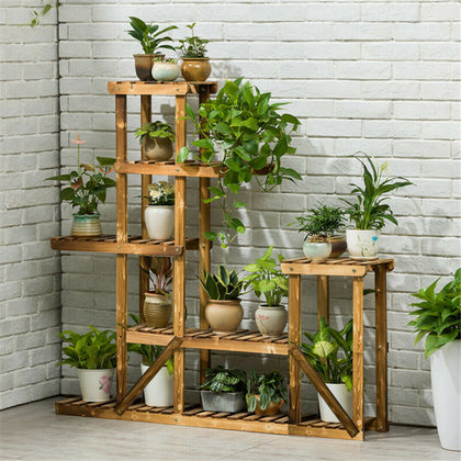 6 Tier Plant Stand Corner Dispaly Shelf Ladder Planter Flower Pots Garden Rack