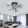 Metal Frame Arc Round Rectangle LED Ceiling Light Chandelier Living Room Decor