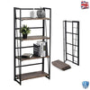 Folding 4-Tier Storage Bookshelf Bookcase Unit Display Stand Garden Plant Holder