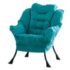 Occasional Wingback Suede Fabric Armchair Lazy Chairs W/ Side Pocket Single Sofa