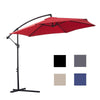 3M Banana Parasol Cantilever Umbrella Adjustable Garden Ourdoor Patio w/ Base