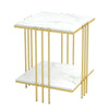 55cm Tall Coffee Table End Side Table Golden Pole Legs Support Desk Nightstand